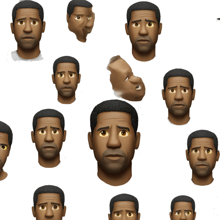 hyper realistic denzel washington wearing shirt emoji