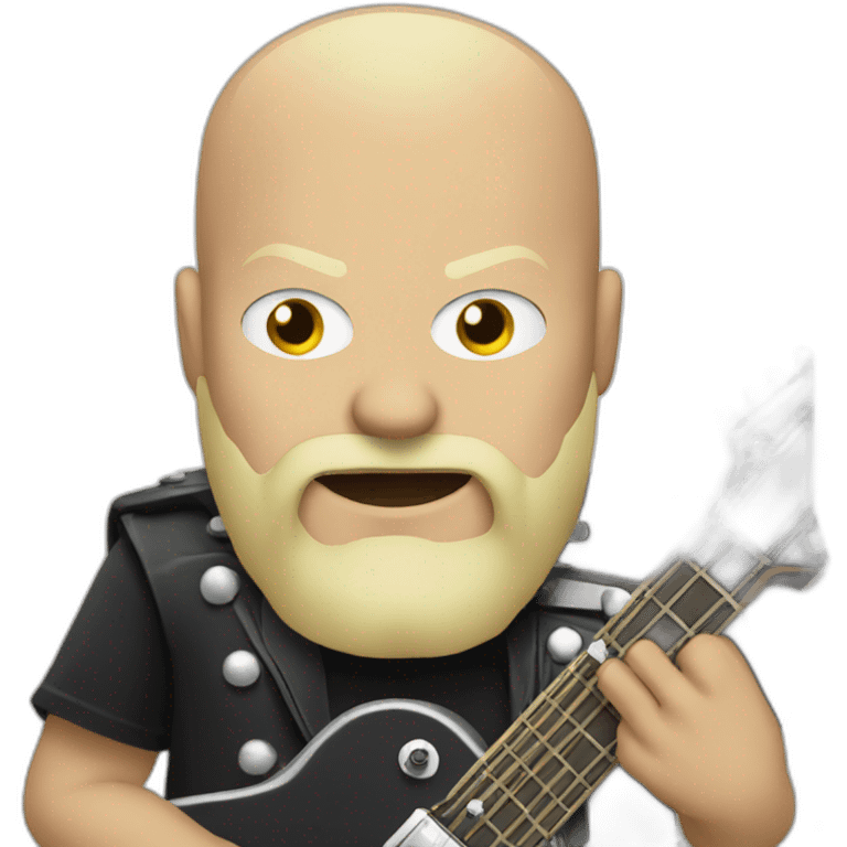 bald heavy metal guitarist with a blonde goatee emoji