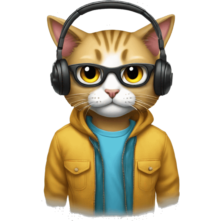 cat dj emoji