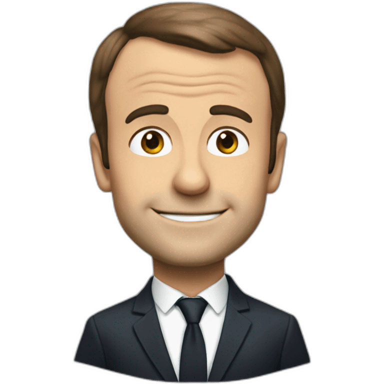 Macron sur un rat emoji