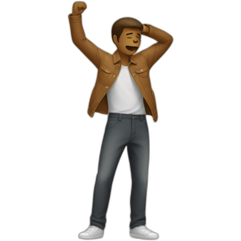 homme qui Dab emoji