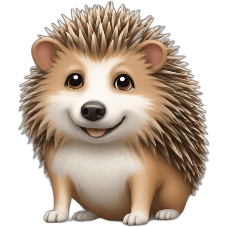 a hedgehog on a dog emoji