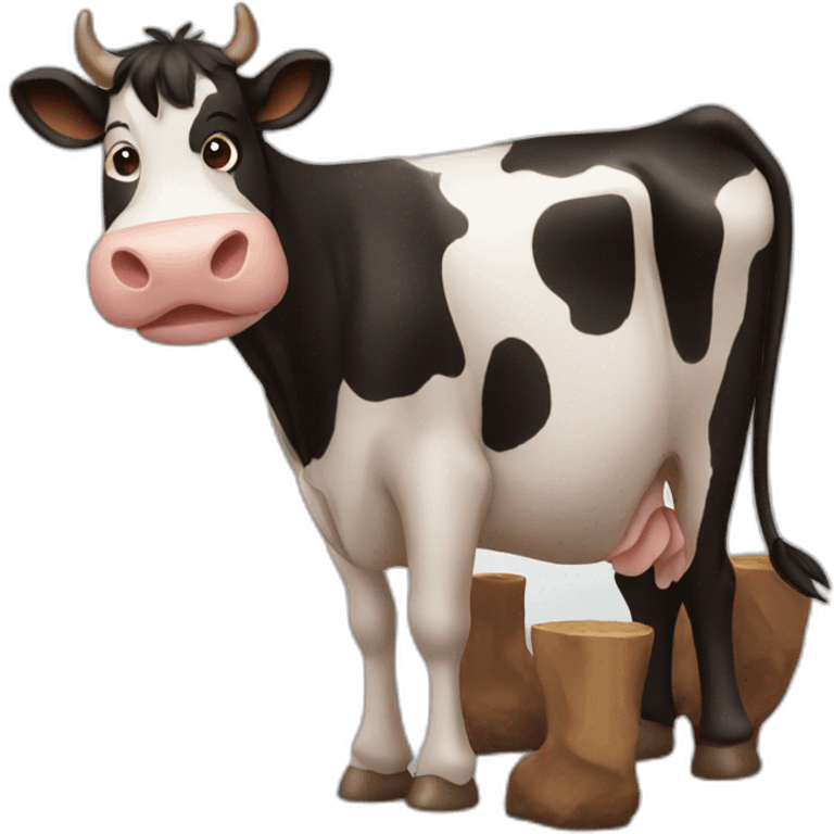 Black And Brown Cow emoji