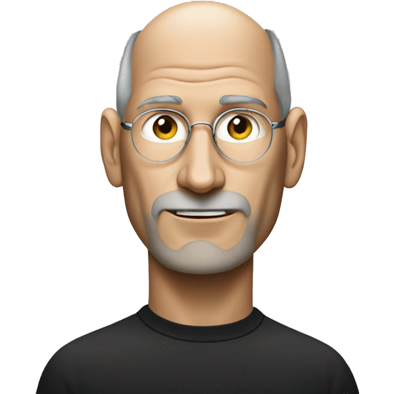 Steve Jobs with an iphone emoji