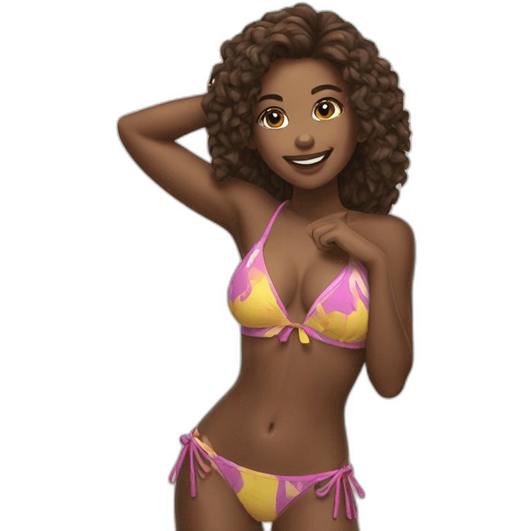 girl bikini beach emoji