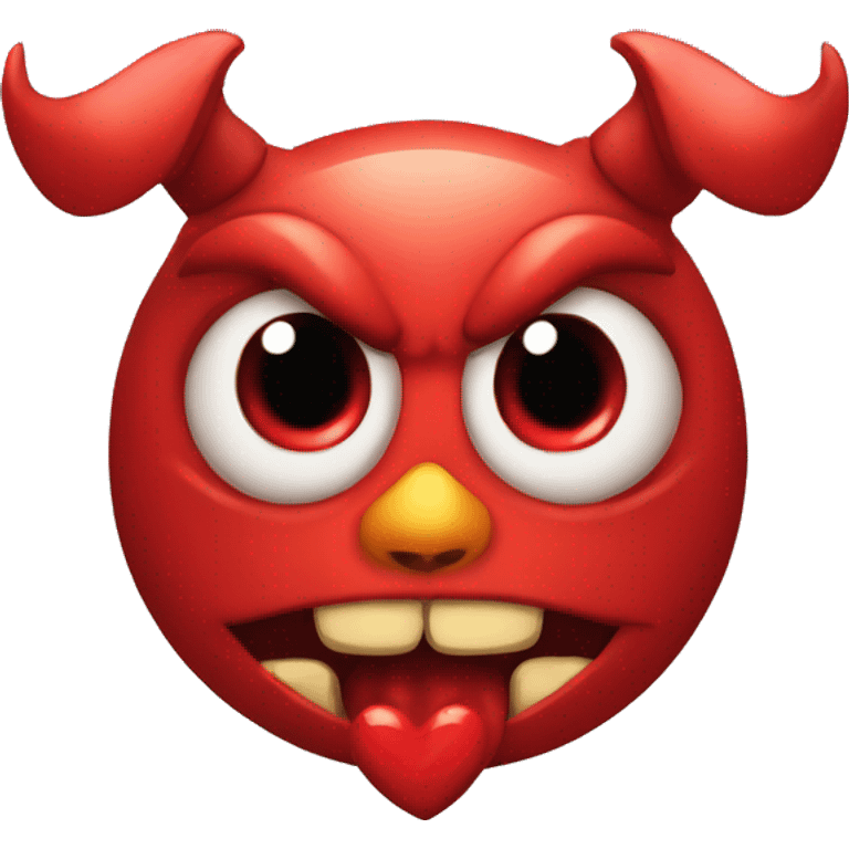 Diablito con sus ojos de corazon emoji