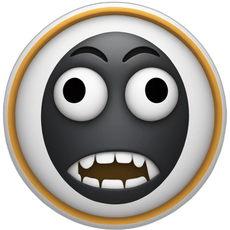 SCARY FACE IN circle emoji