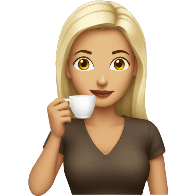 women drink coffee emoji