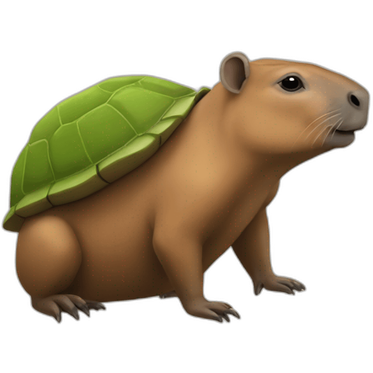 Capibara sur une tortue emoji