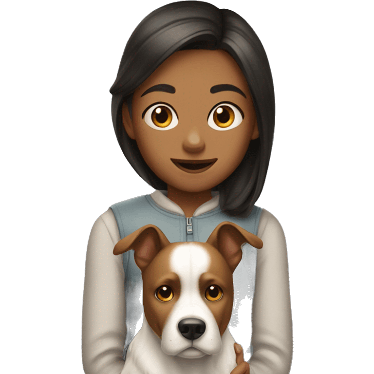 The girl and dog emoji