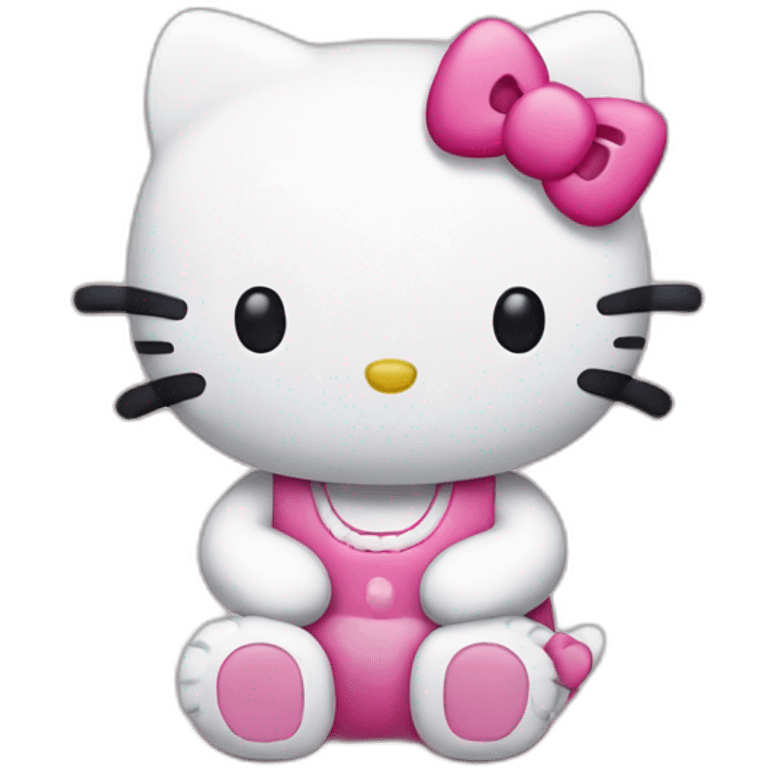 Hello kitty sitting emoji