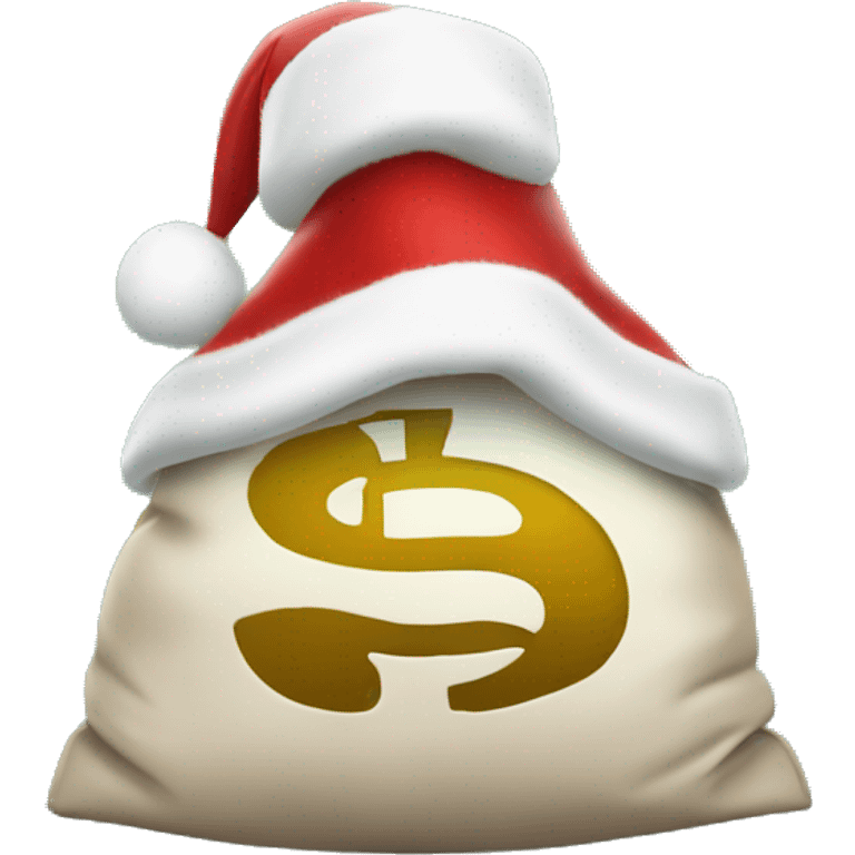 money bag with a santa hat emoji