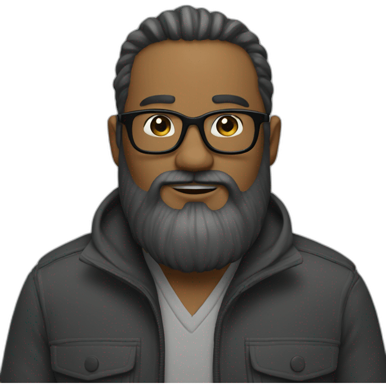 man with big beard and glasses emoji