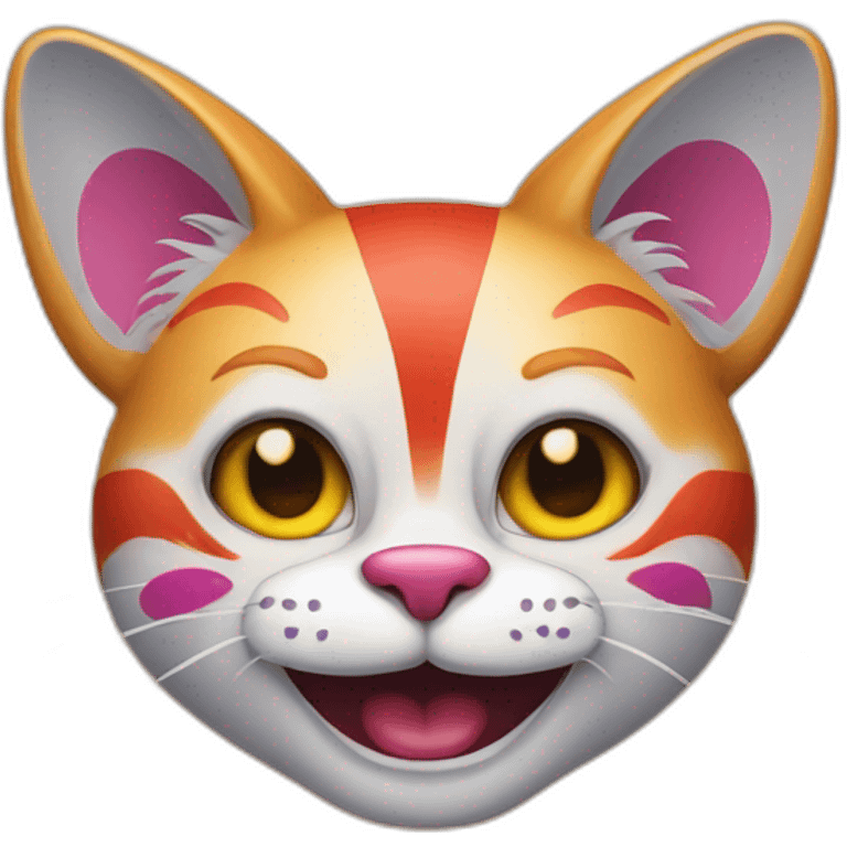 cat clown face emoji