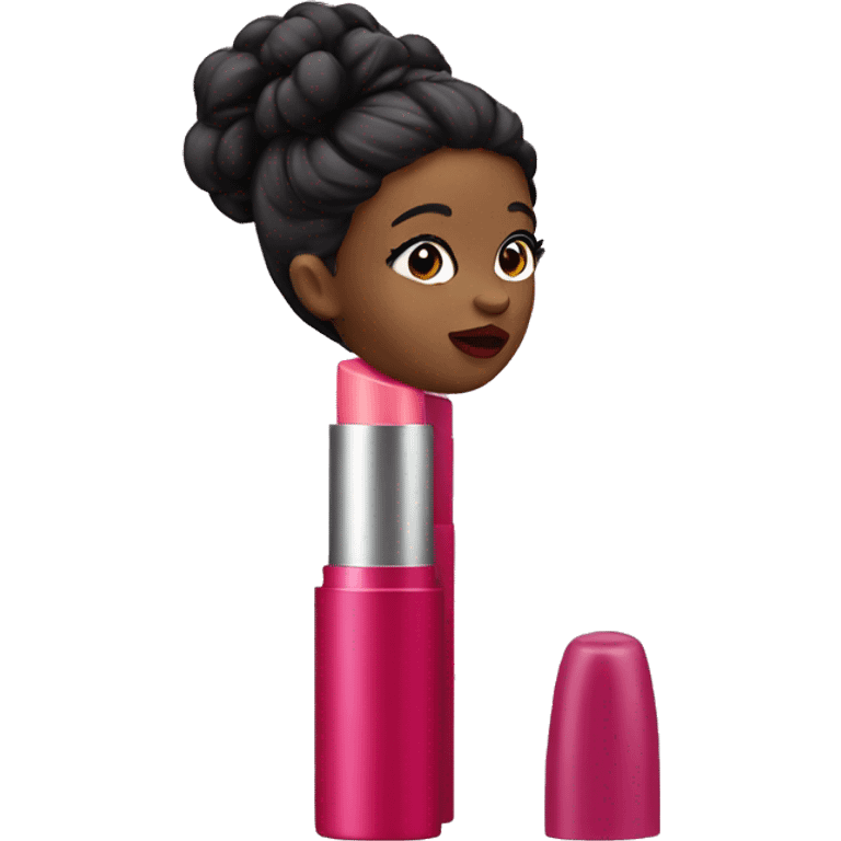 Doll with lipstick emoji