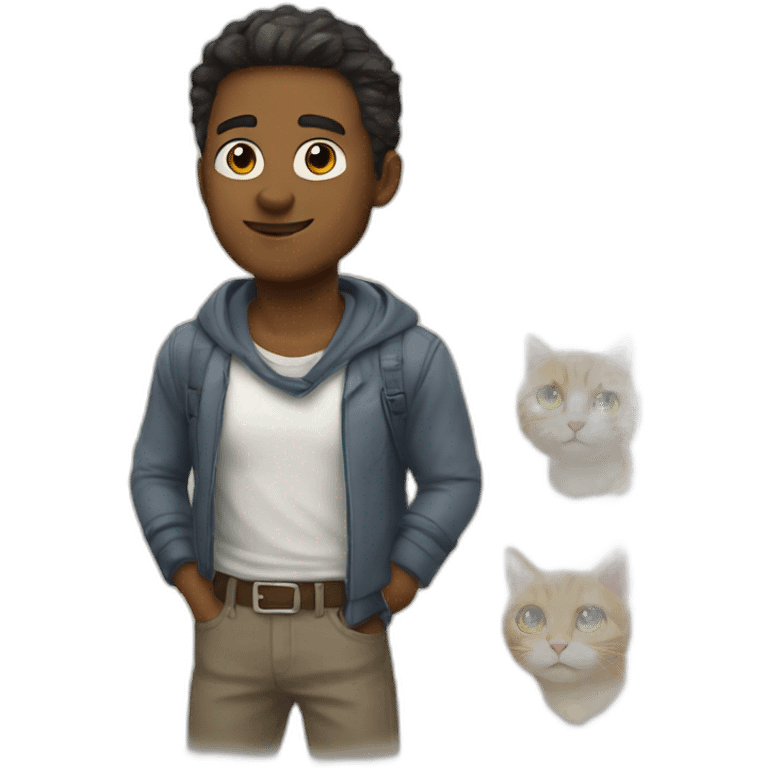 Super héros avec des chats emoji