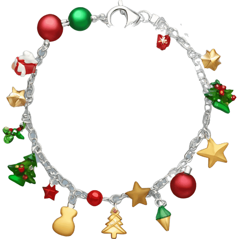 Bracelet with Christmas charms emoji