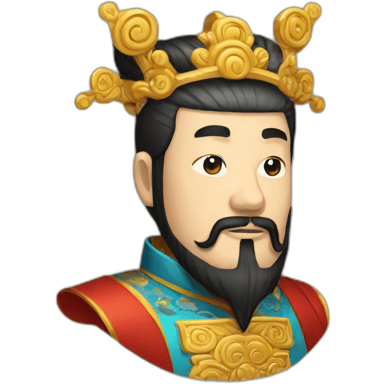 bearded Chinese emperor emoji