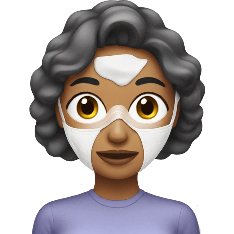 woman with face care mask emoji