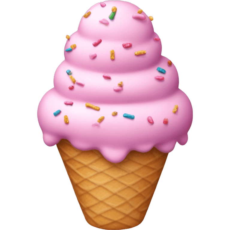 pink ice cream with sprinkles emoji