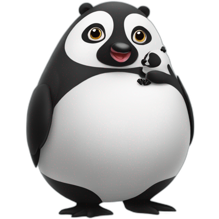 piguin-heart-with-panda emoji