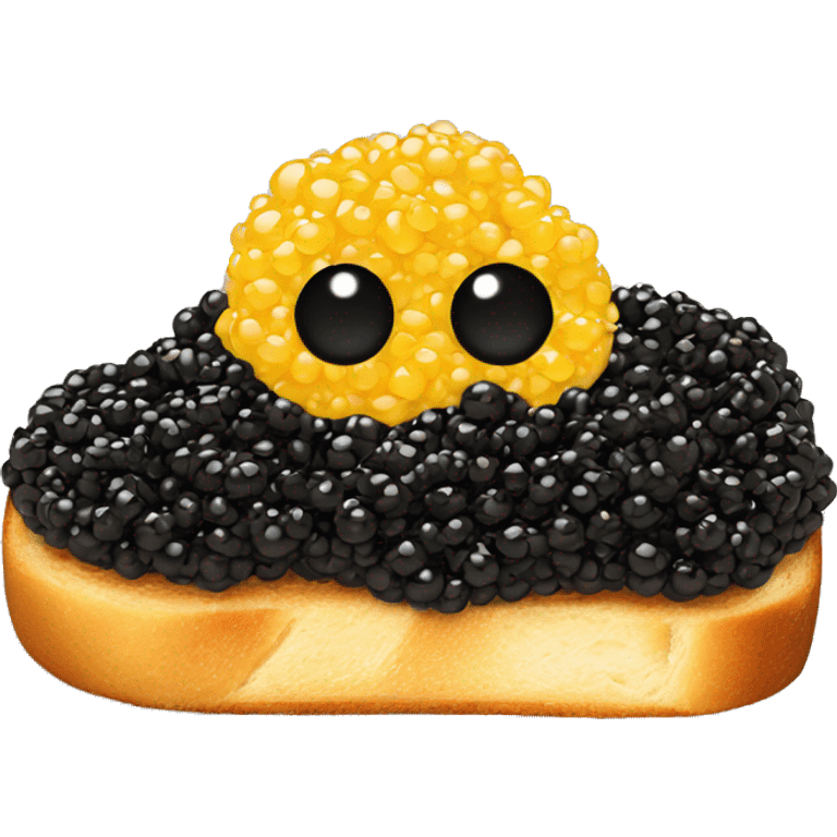 Singular caviar on toast  emoji