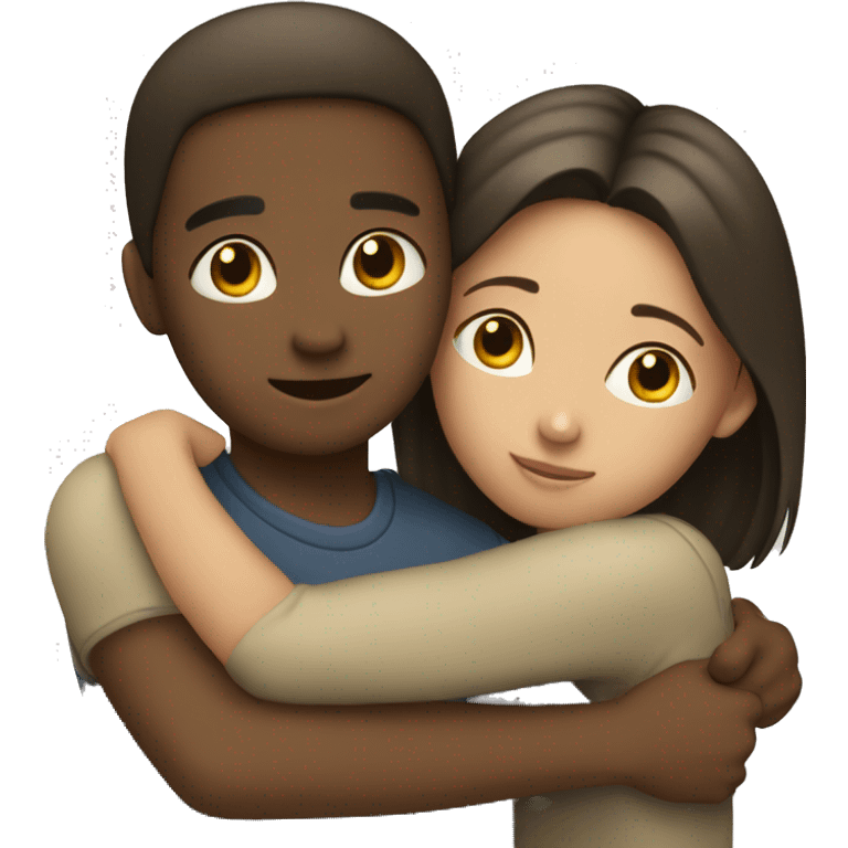 boy hugging girl emoji