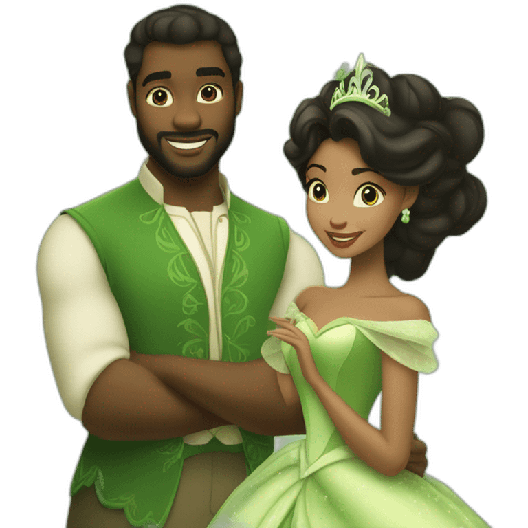 disney-princess-tiana-with-a-black-prince emoji