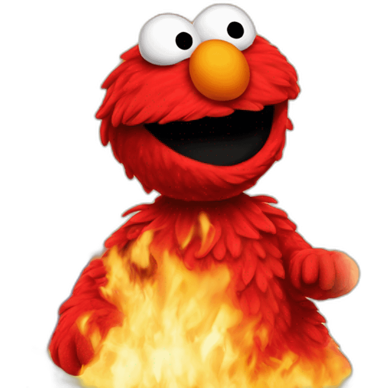 elmo on fire emoji