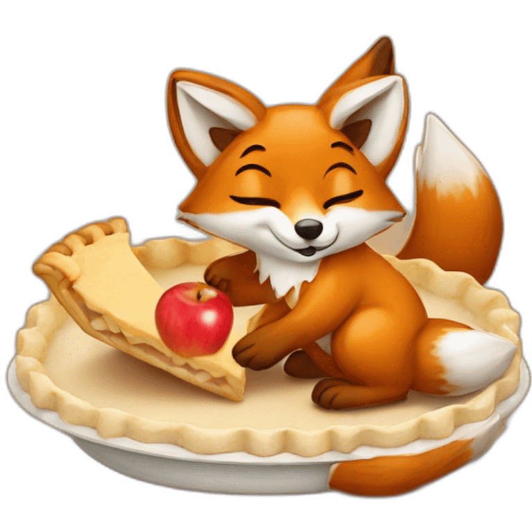 Fox making an applepie emoji