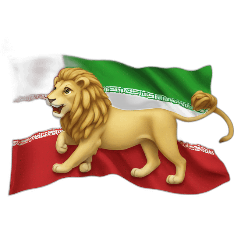 Iran lion flag emoji