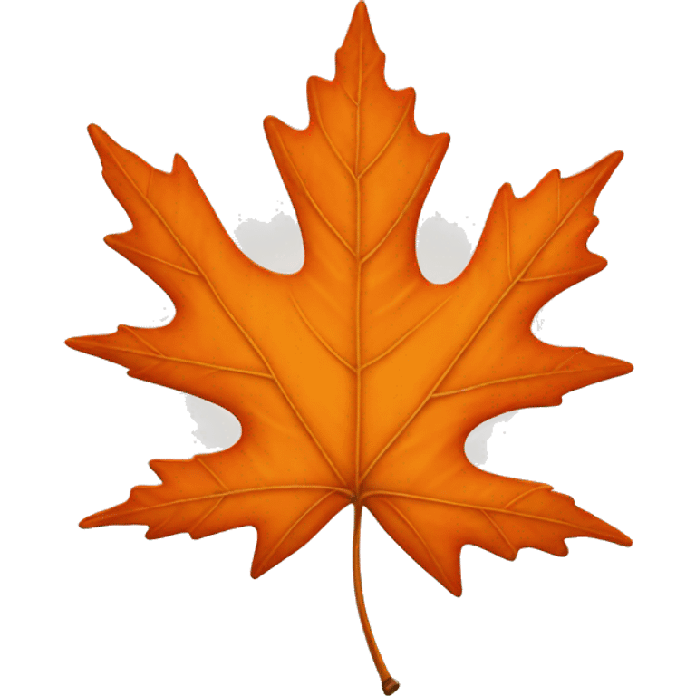 One orange maple leaf emoji