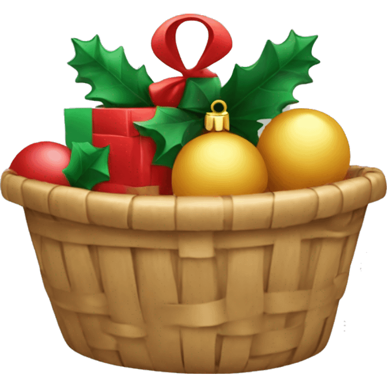 Big Christmas basket gift emoji