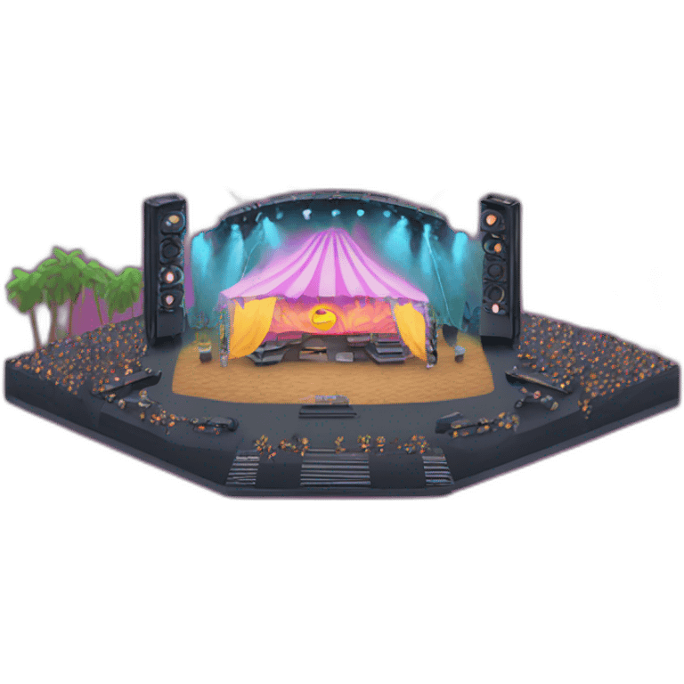 Music festival stage emoji