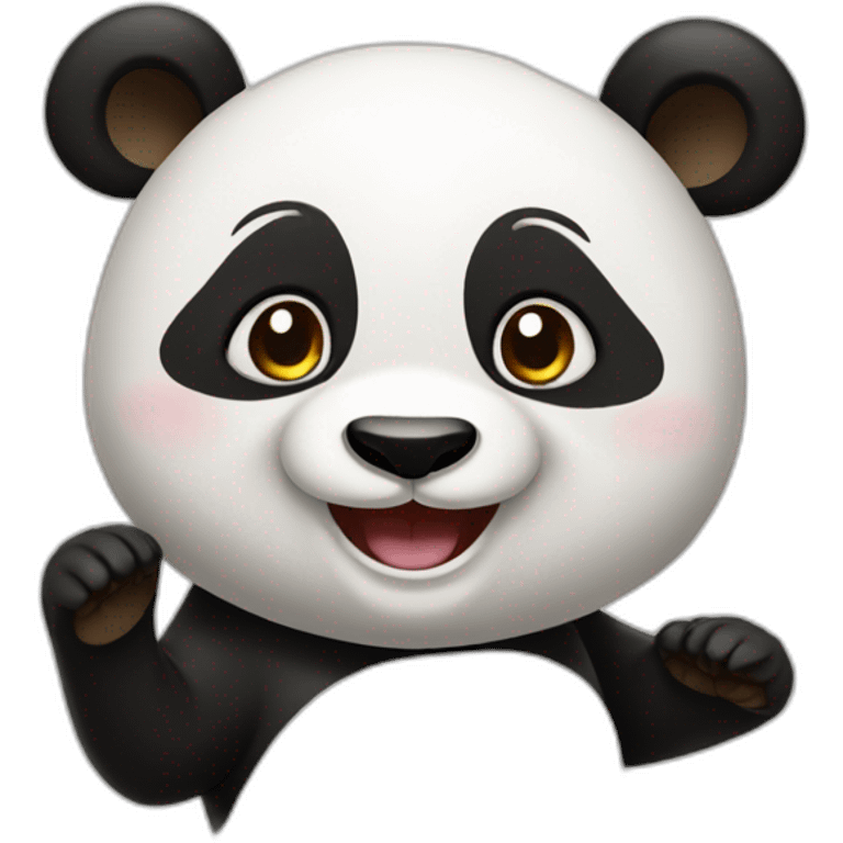 Very happy panda emoji