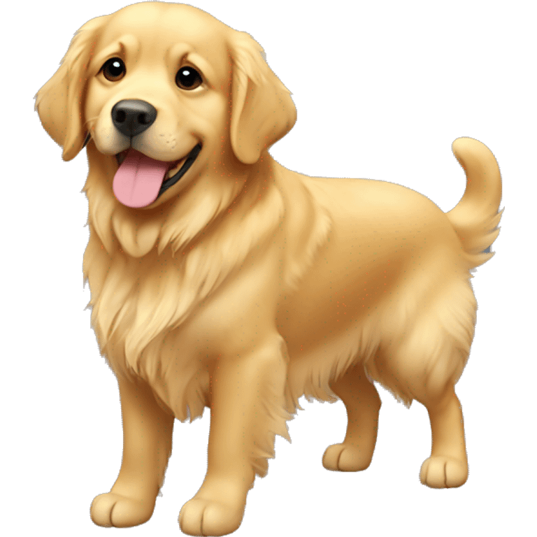 golden retriver sayin i love you emoji