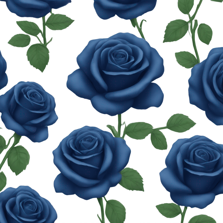 Navy blue rose emoji