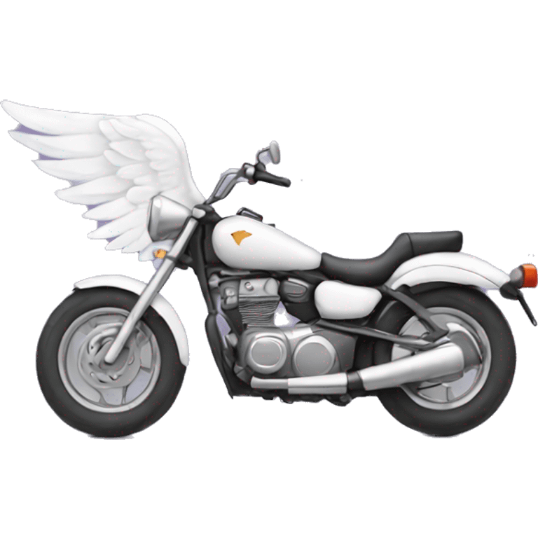 Motorcycle with angel wings  emoji