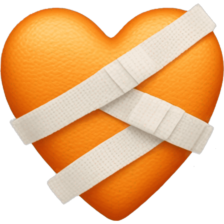 light orange heart with bandages emoji