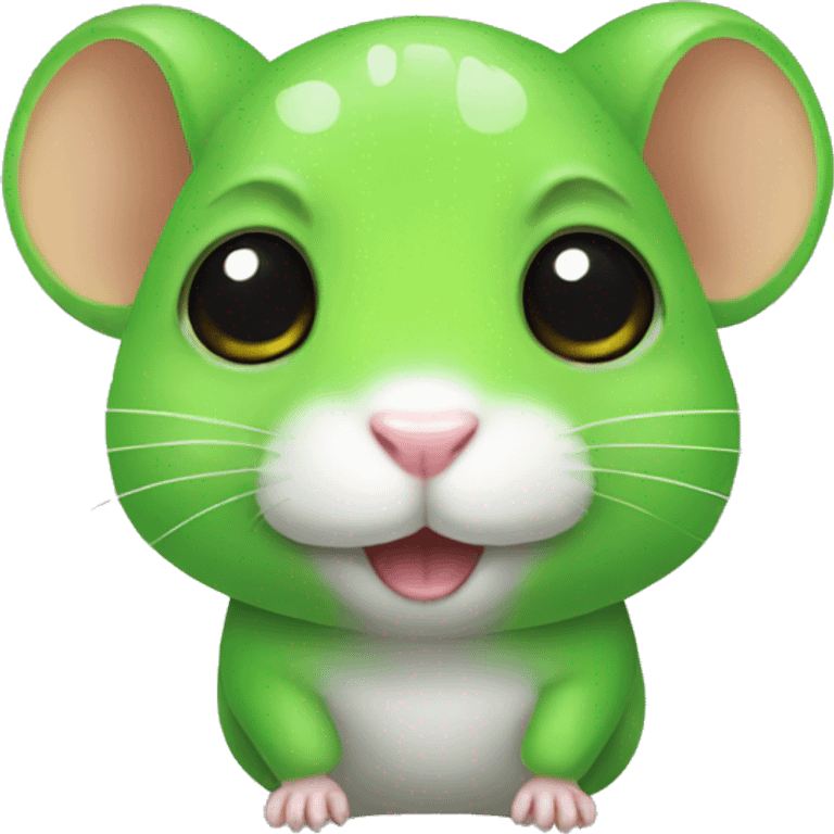 green alien hamster emoji