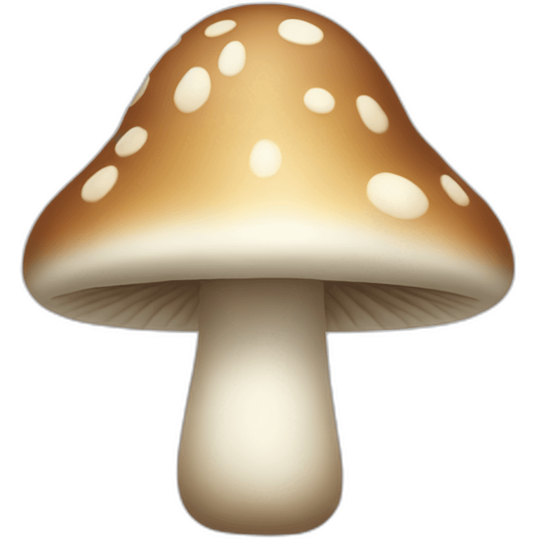 Skin-colored monochrome mushroom emoji