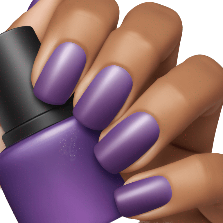 Light purple to dark purple ombré nail polish bottle emoji