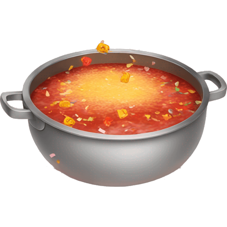 Hot pot with confetti emoji