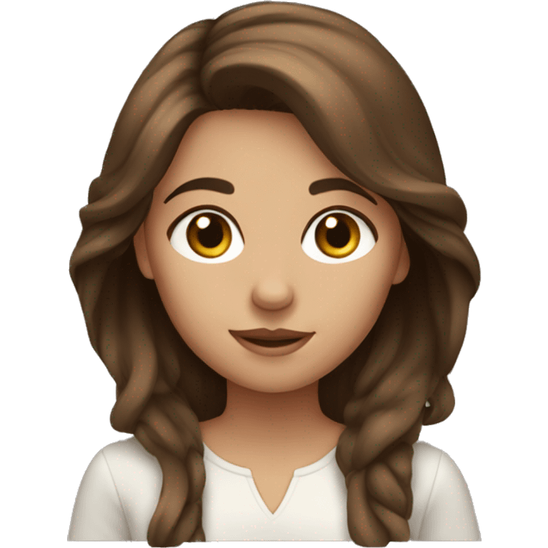 Brown hair girl emoji