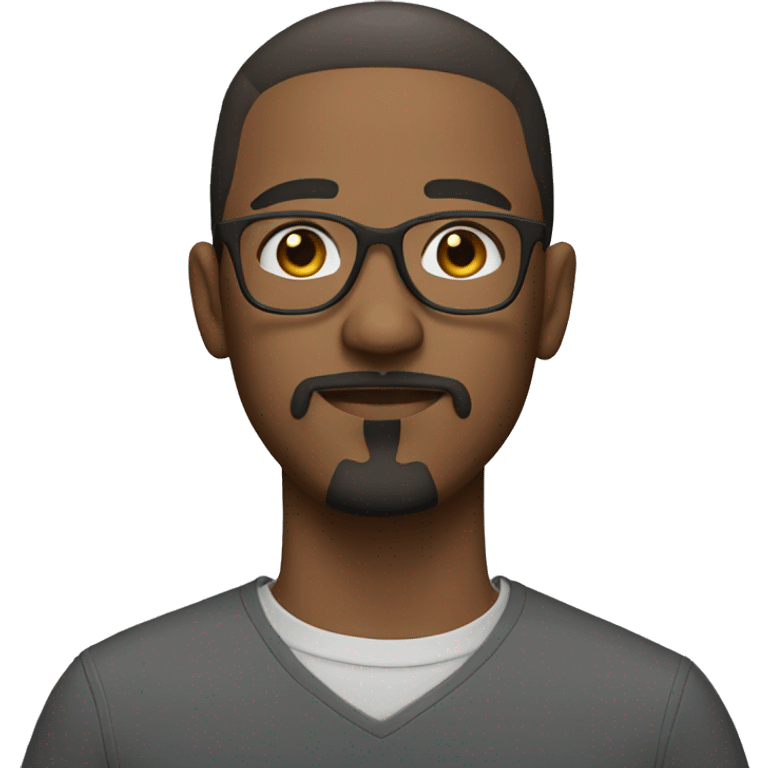 white man with goatee and glasses and short hair emoji