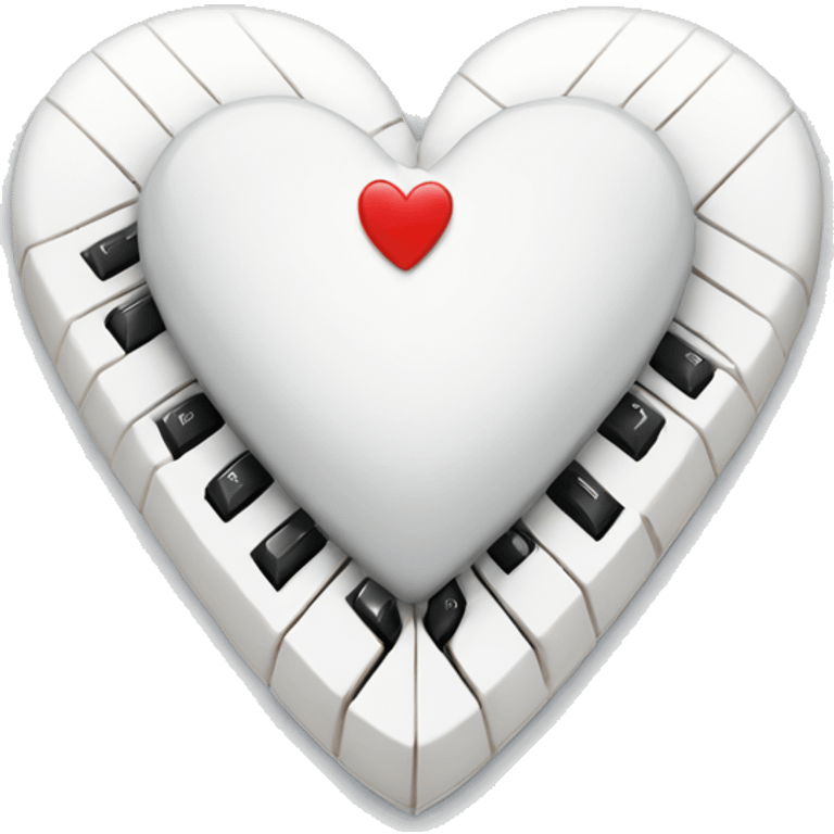 keyboard in a white heart emoji