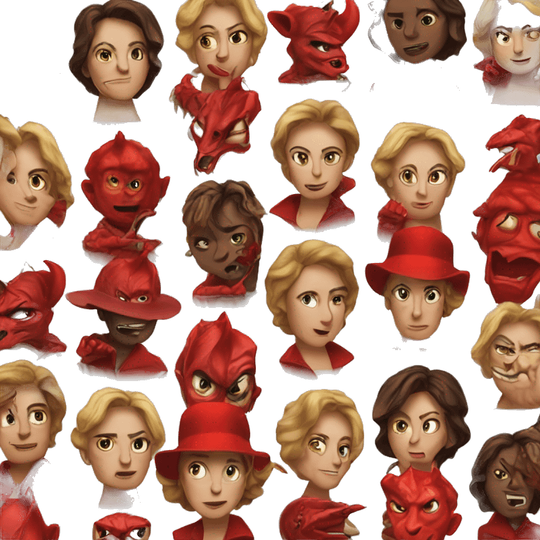 Liz with red devil hirns emoji