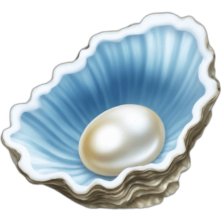 oyster with pearl blue emoji