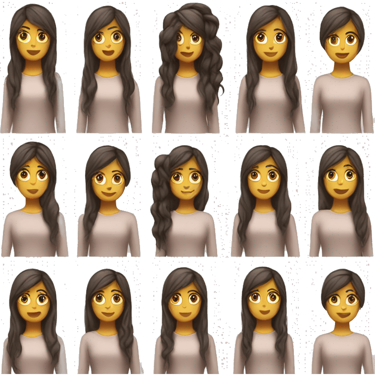 Chica de cabello largo cafe emoji