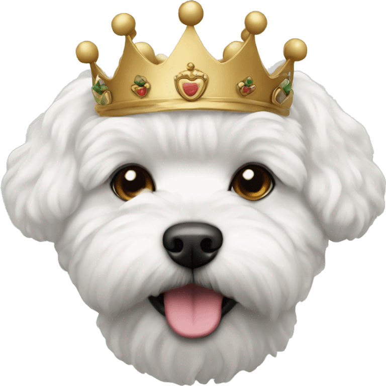 Bichon with a crown  emoji